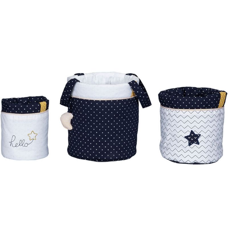 Lot de 3 paniers de toilette Hello Sauthon