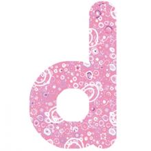 Lettre adhésive D My ABC pink by Anne Cresci  par Lilipinso