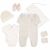 Variation Beige, écru, rose du produit Kit de naissance Floral 6 pièces (naissance) de la marque Trois Kilos Sept