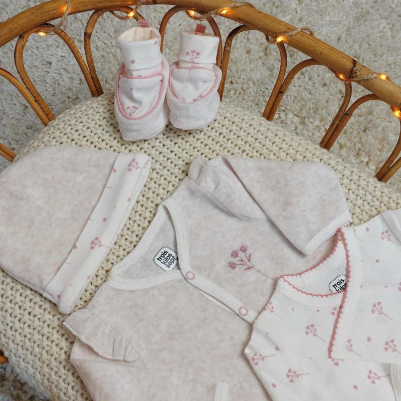 Kit de naissance Floral 6 pièces (naissance) Trois Kilos Sept Ambiance 6