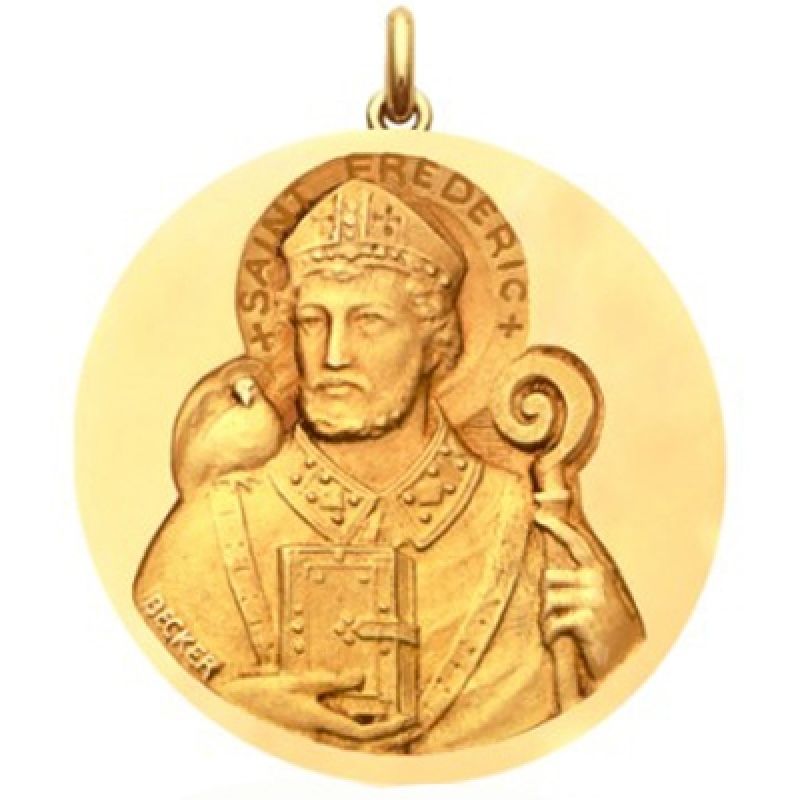 Médaille Saint Frédéric  (or jaune 750°) Becker