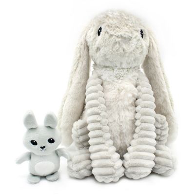 Peluche Toudou maman et bébé Les Ptipotos Gris clair (25 cm)
