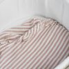 Drap housse pour nacelle Rayures et Lange Praliné Vichy Moka Walking Mum Ambiance 6