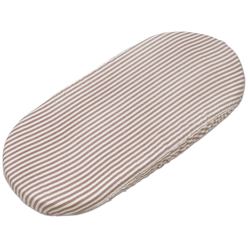 Drap housse pour nacelle Rayures et Lange Praliné Vichy Moka Walking Mum Produit 3