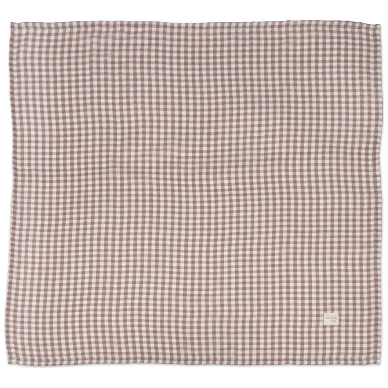 Drap housse pour nacelle Rayures et Lange Praliné Vichy Moka Walking Mum Produit 5