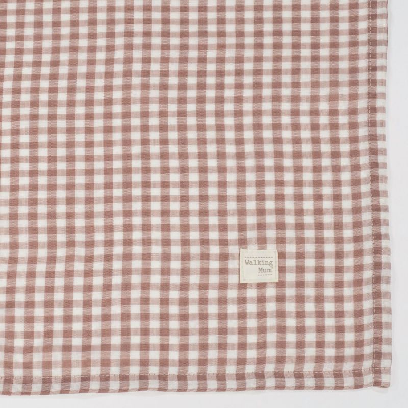 Drap housse pour nacelle Rayures et Lange Praliné Vichy Moka Walking Mum Produit 7