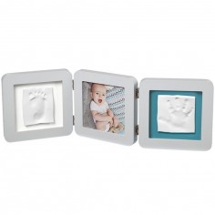 Cadre photo empreinte My Baby Touch double pastel