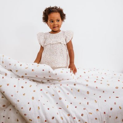 Housse de couette en coton bio Gourmandises (100 x 140 cm)