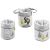 Variation Gris, blanc et jaune du produit Lot de 3 paniers de toilette Babyfan de la marque Sauthon