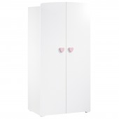 Armoire 2 portes New Basic Boutons coeur rose