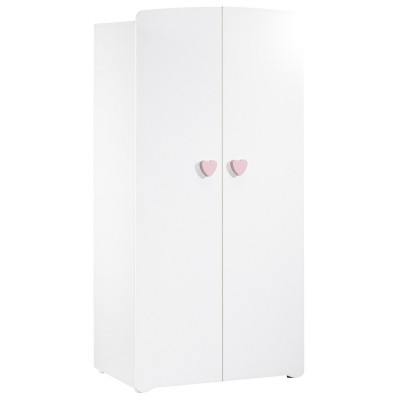 Armoire 2 portes New Basic Boutons coeur rose Baby Price