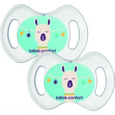 Lot de 2 sucettes physiologique en silicone (0-2 mois) - Bébé Confort