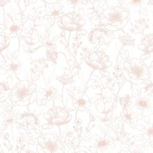 Papier peint motif fleurs roses (10 m)  par Lilipinso