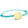 Bracelet cordon Colombe personnalisable (plaqué or) - Petits trésors