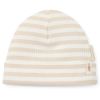 Bonnet de naissance rayé Sand-White (Taille 1 - 44-56) - Little Dutch