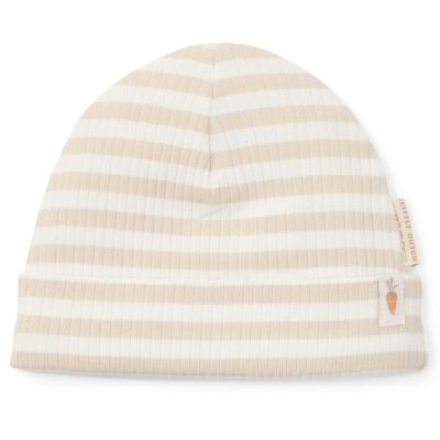 Little Dutch - Bonnet bébé rayé Sand-White (Taille 1 - 44-56)