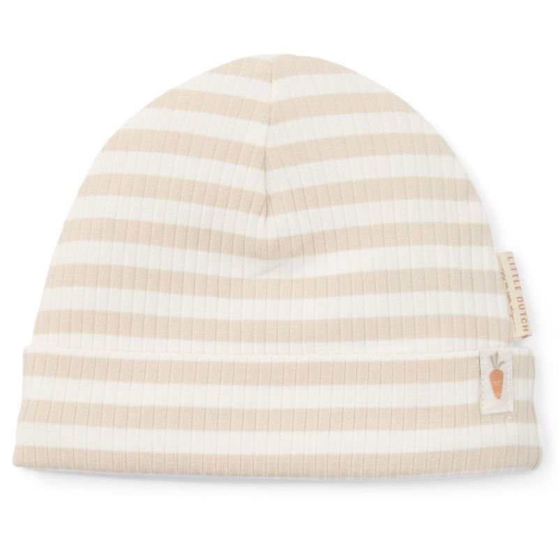 Bonnet de naissance rayé Sand-White (Taille 1 - 44-56) Little Dutch Produit 1