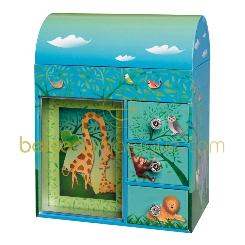 Armoire musicale Jungle 3 tiroirs Trousselier