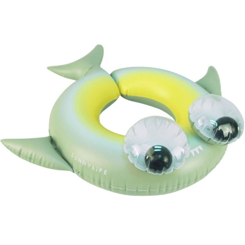 Bouée gonflable poisson Shark tribe khaki Sunnylife