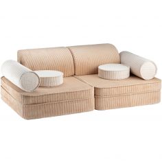 Canapé modulable Settee Brown Sugar velours côtelé - Wigiwama