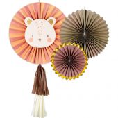 Lot de 3 rosettes décoratives Lion