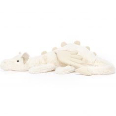 Peluche géante Scrumptious dragon neige (66 cm)