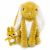 Variation Jaune, noir, blanc du produit Peluche Lapin maman et bébé Les Ptipotos Moutarde (25 cm) de la marque Les Déglingos