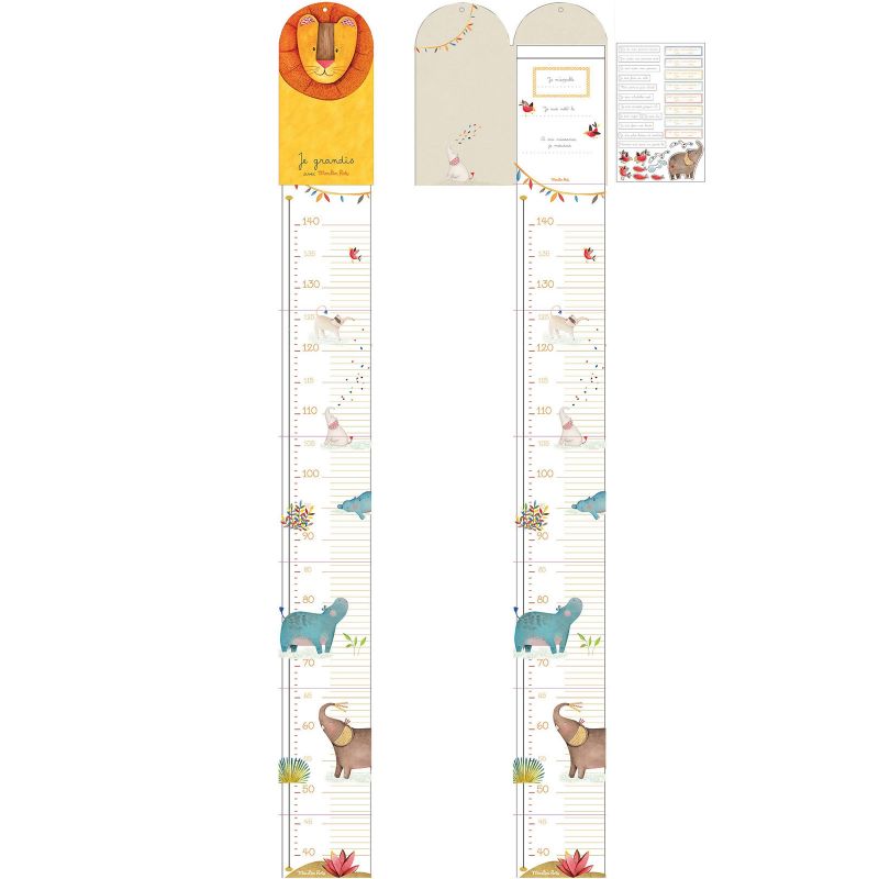 Toise carnet dépliable Les Papoum (138 cm) Moulin Roty