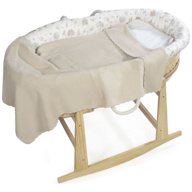 Couverture tricot bébé beige (75 x 100 cm) Pasito a pasito Produit 5