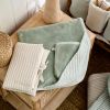 Cape de bain + gant éponge bambou et gaze rayé vert de gris - Reconditionné BB & Co Produit 2