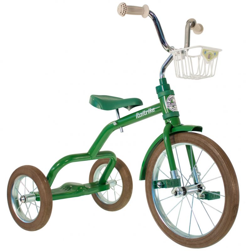 Tricycle Spokes avec panier avant 16'' vert Italtrike