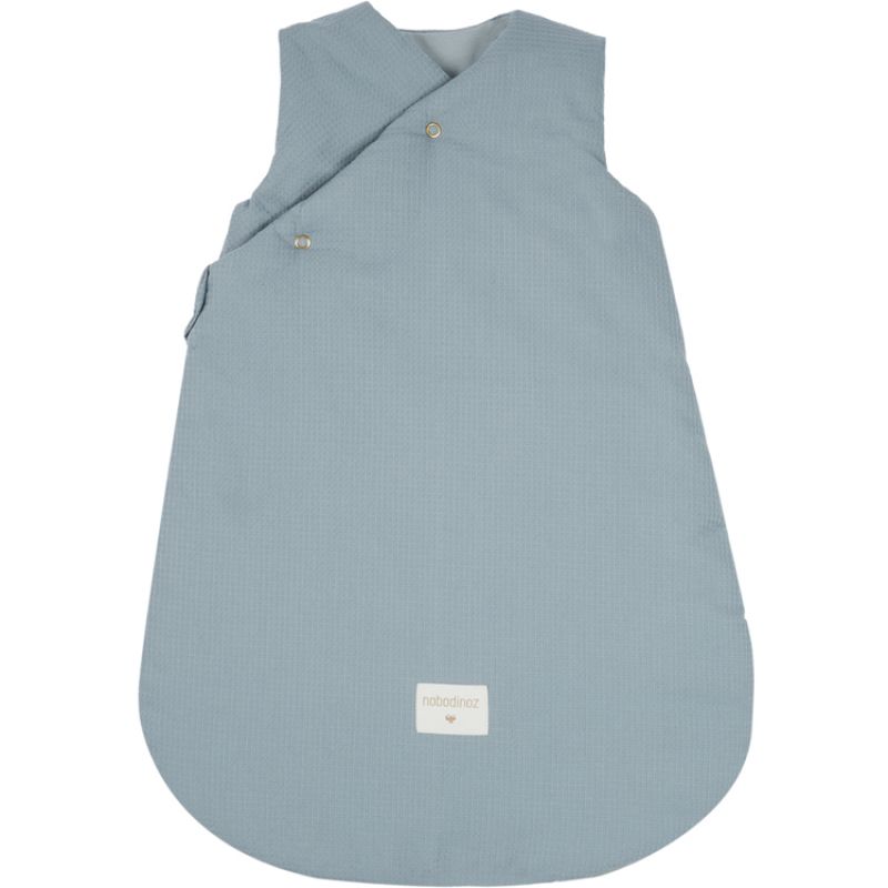 Gigoteuse d'hiver en nid d'abeille Fuji Stone Blue TOG 3,5 (0-6 mois) Nobodinoz