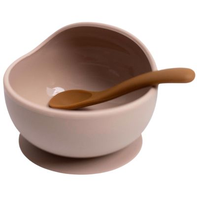 Coffret repas en silicone Sable-Caramel (2 pièces) - Reconditionné