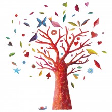 Stickers muraux L'arbre à poèmes  par Djeco