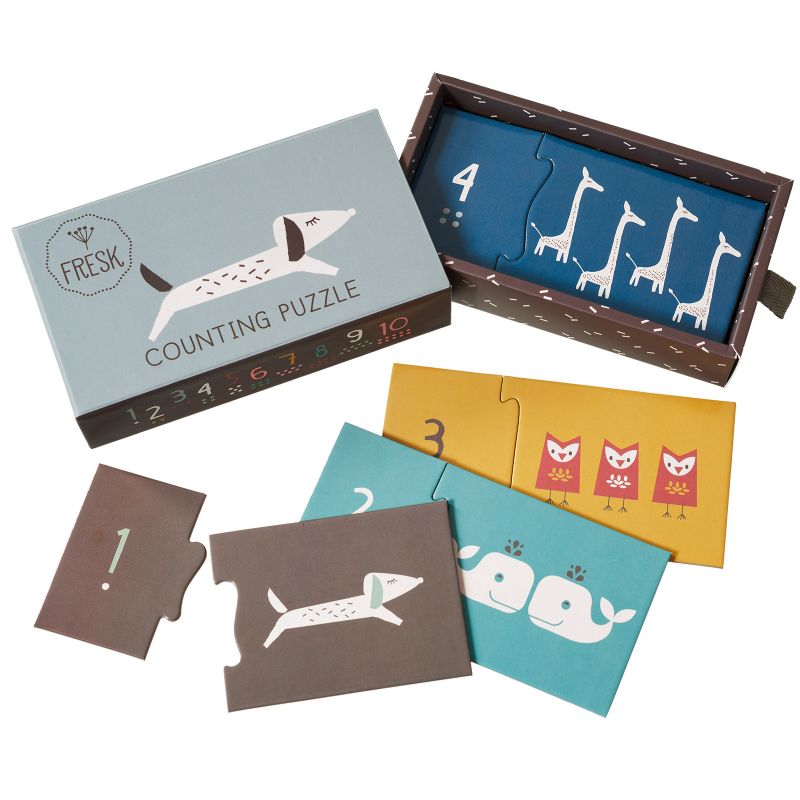 Boîte de puzzles pour apprendre à compter Fresk