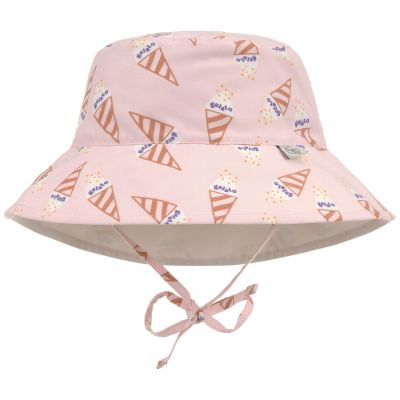 Chapeau réversible anti-UV Ice Cream rose pâle (1-3 ans)