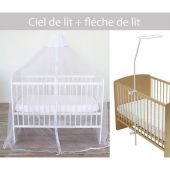 Ciel de lit moustiquaire + flèche simple pour lit