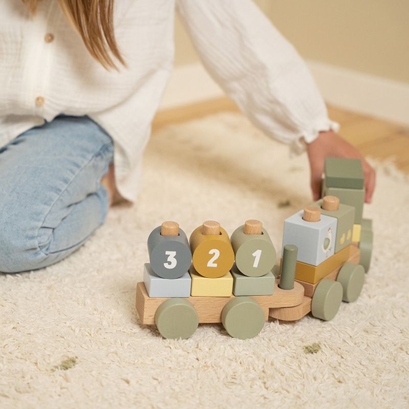 Train à blocs en bois tracteur Little Farm - Reconditionné Little Dutch Produit 8