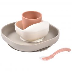 Coffret repas silicone Terracotta et Gazelle (4 pièces) - Béaba