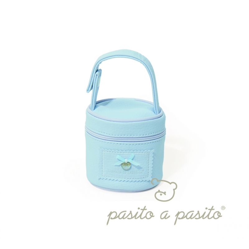 Housse de sucette Peau éco cuir bleu Pasito a pasito
