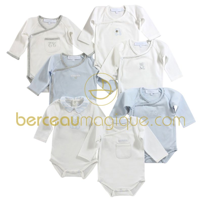 Set de naissance de 7 bodies garçon Tartine et Chocolat