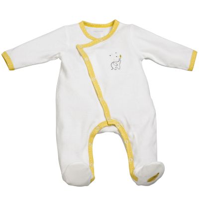 Pyjama chaud Babyfan blanc et gris (3 mois) Sauthon