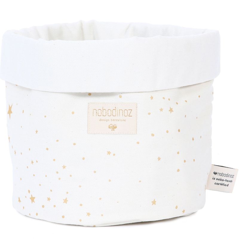Petit panier de toilette Panda écru Gold stella (15 x 19 cm) Nobodinoz