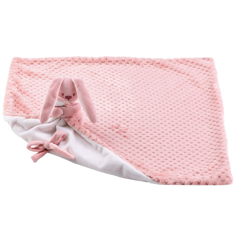 Doudou plat attache sucette Lapidou Pineapple rose et blanc Nattou
