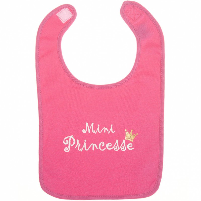 Bavoir Mini Princesse rose fushia BB & Co