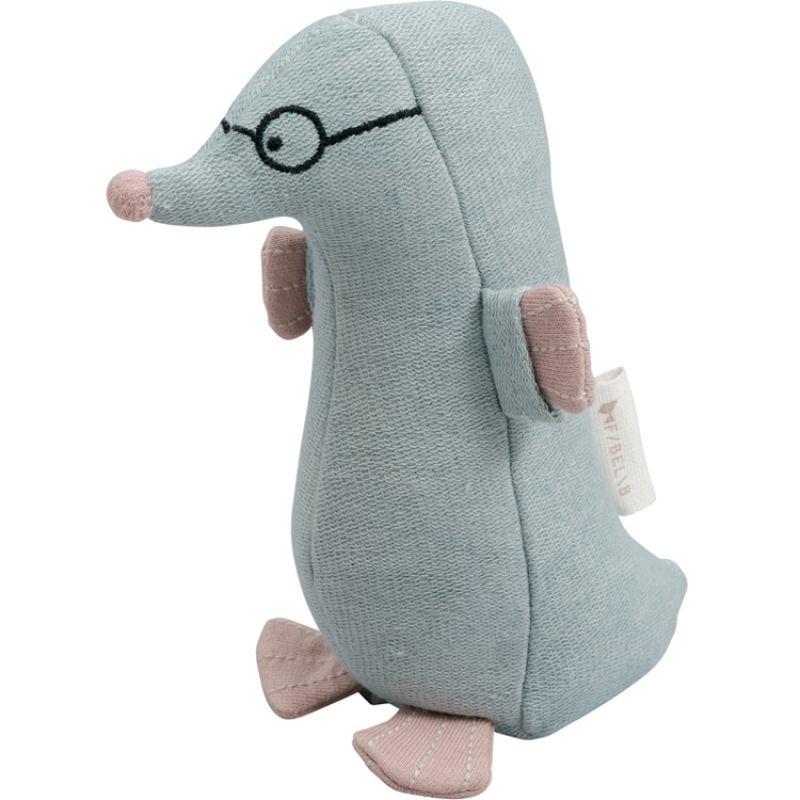 Hochet peluche Marvin la taupe Fabelab