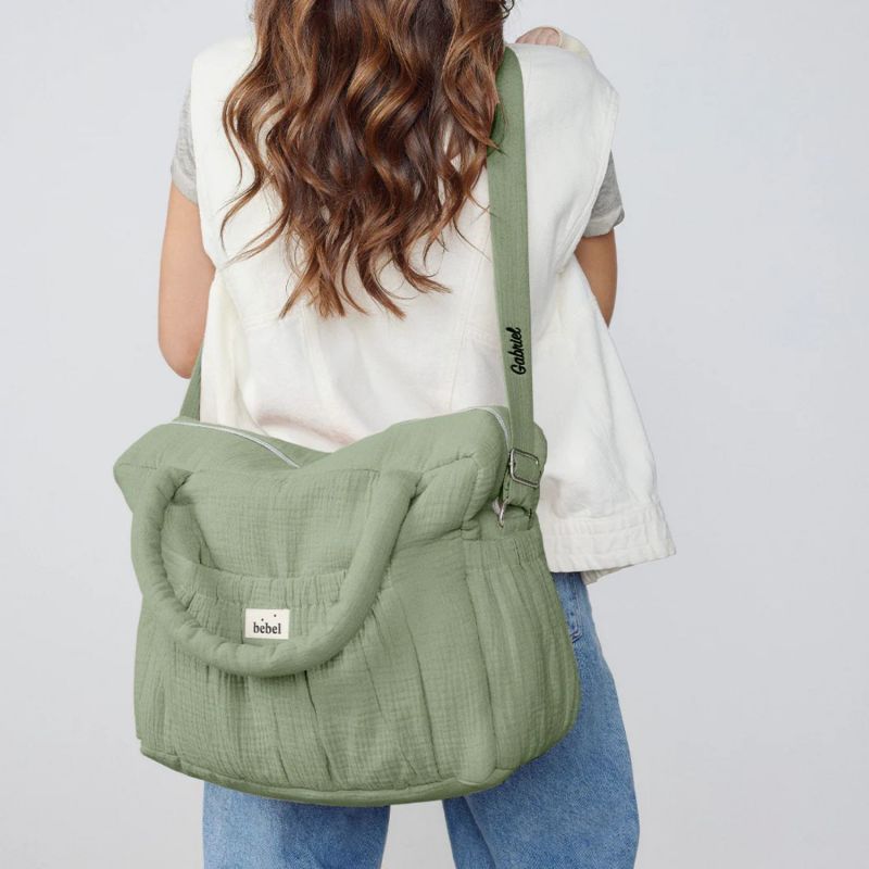 Sac à langer à anses vert amande BEBEL Ambiance 4