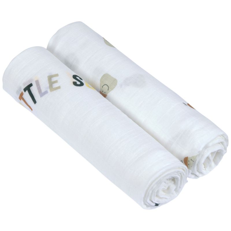 Lot de 2 langes doux Happy Fruits Poire (120x120 cm) Lässig Produit 1