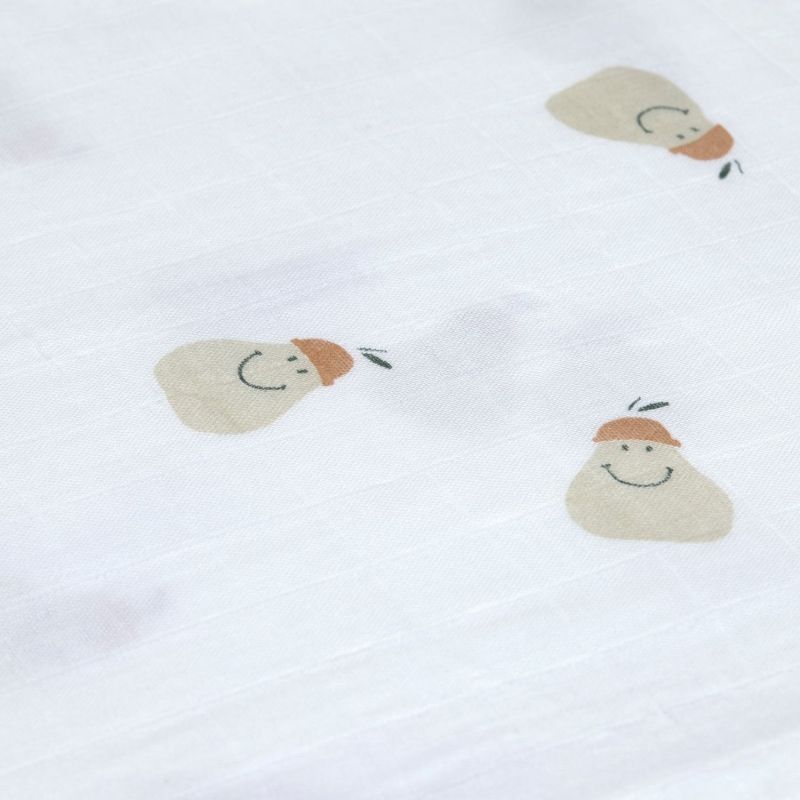 Lot de 2 langes doux Happy Fruits Poire (120x120 cm) Lässig Produit 5