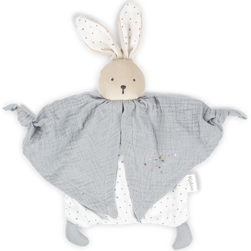 Doudou plat Petit pas lapinou gris Kaloo